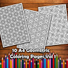 Geometric Mandala A4 Printable Adult Coloring Pages