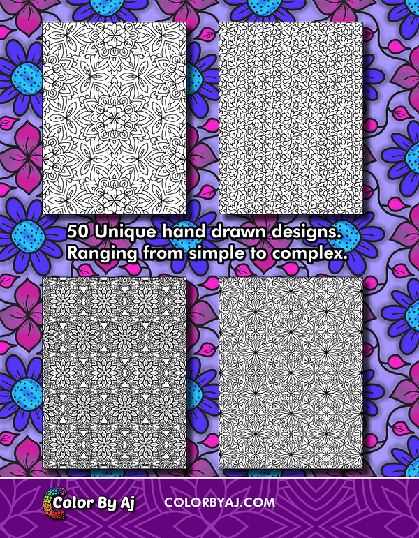 Geometric Floral Mandala Patterns adult coloring books childrens coloring book geometric-pattern-coloring-book-relaxing-coloring-books