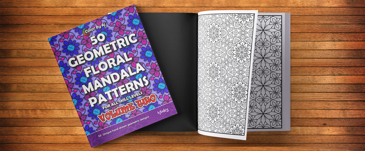 geometric floral adult coloring book vol2