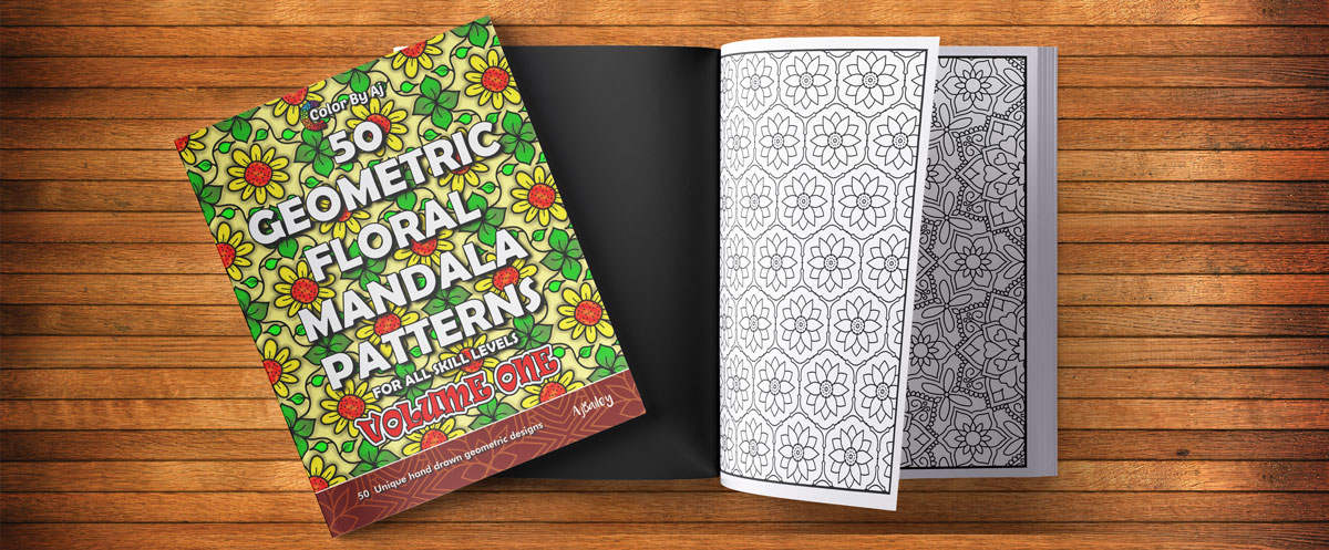 geometric floral adult coloring book vol1