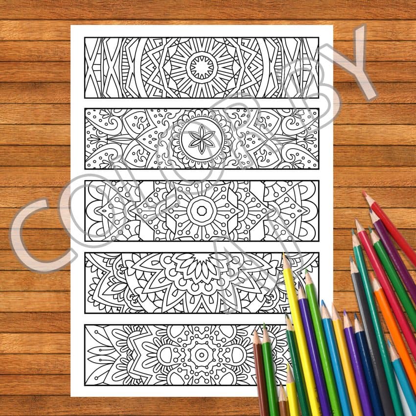adult coloring pages bookmarks